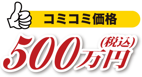 コミコミ価格500万円(税込)