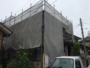 栃木県小山市外壁屋根塗装リフォーム足場
