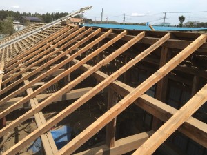栃木県小山市屋根リフォーム瓦からガルバリウム鋼板横葺き