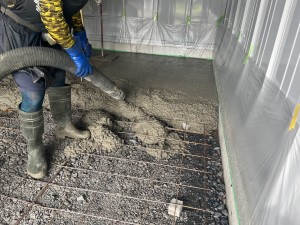 土間コンクリート打ち