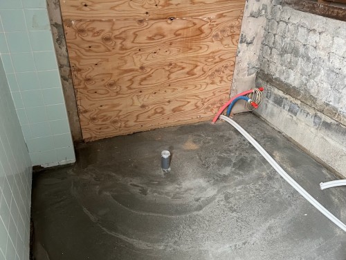 土間コンクリート打ち