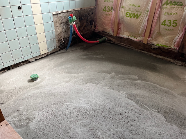 土間コンクリート打ち