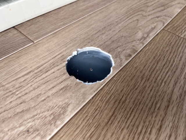 洗濯機の排水穴