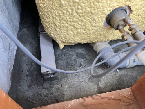 水が10cmぐらいたまっている状態