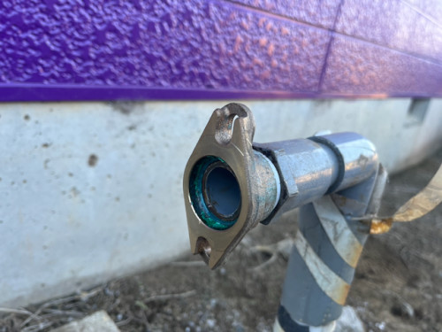 劣化しているフランジ